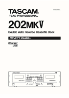Tascam 202-Mk-V - Owners Manual